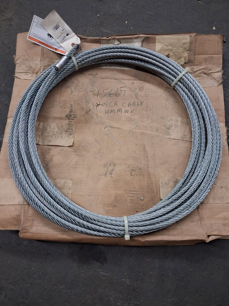 NOS Wire Rope Assy Winch Cable 100' x 3/8" HMMWV WARN #15667