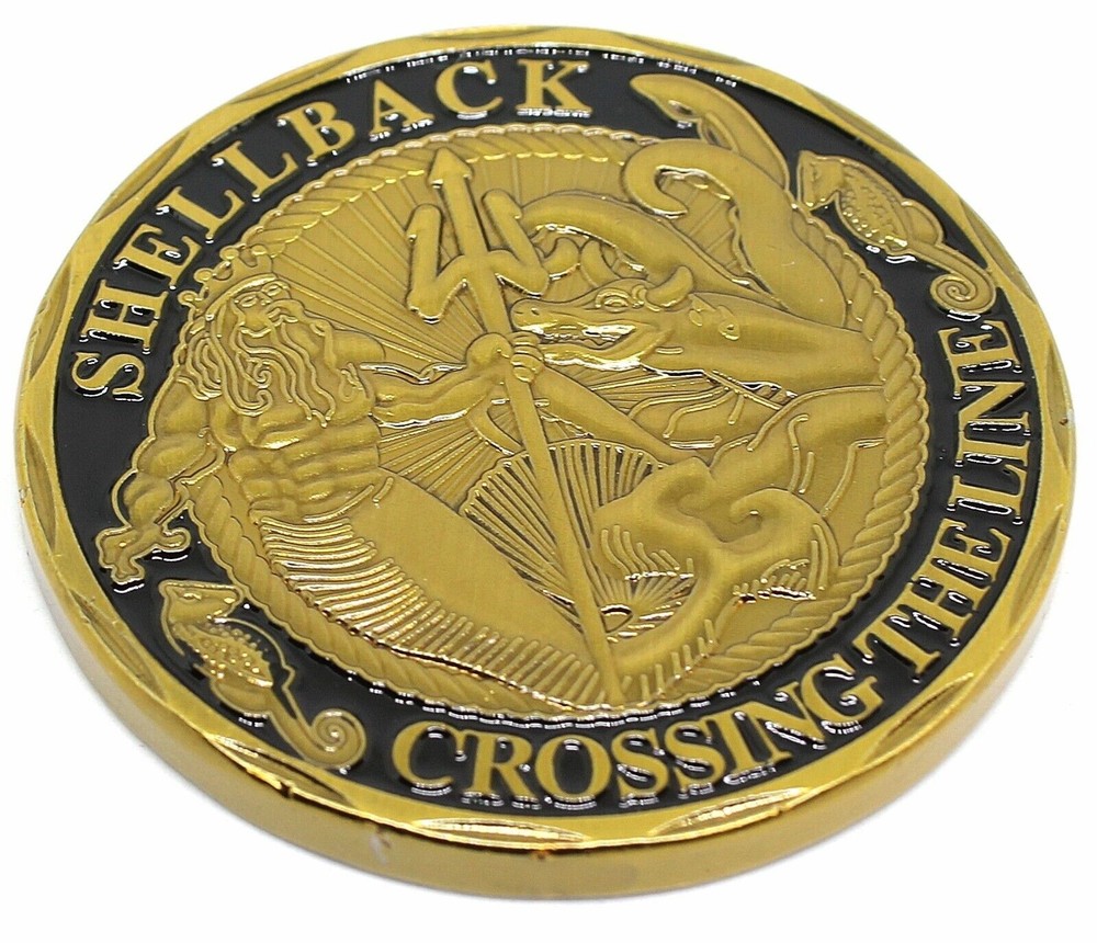 Navy Shellback Crossing the Line Sailor Commemorative Challenge Coin