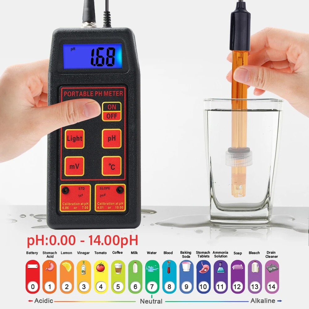 High Accuracy PH ORP Temp Meter Portable MV Tester Sensor