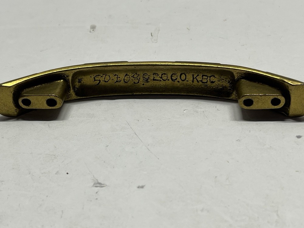 Vintage NOS KBC Heavy Brass Textured Fixed Drawer Pull