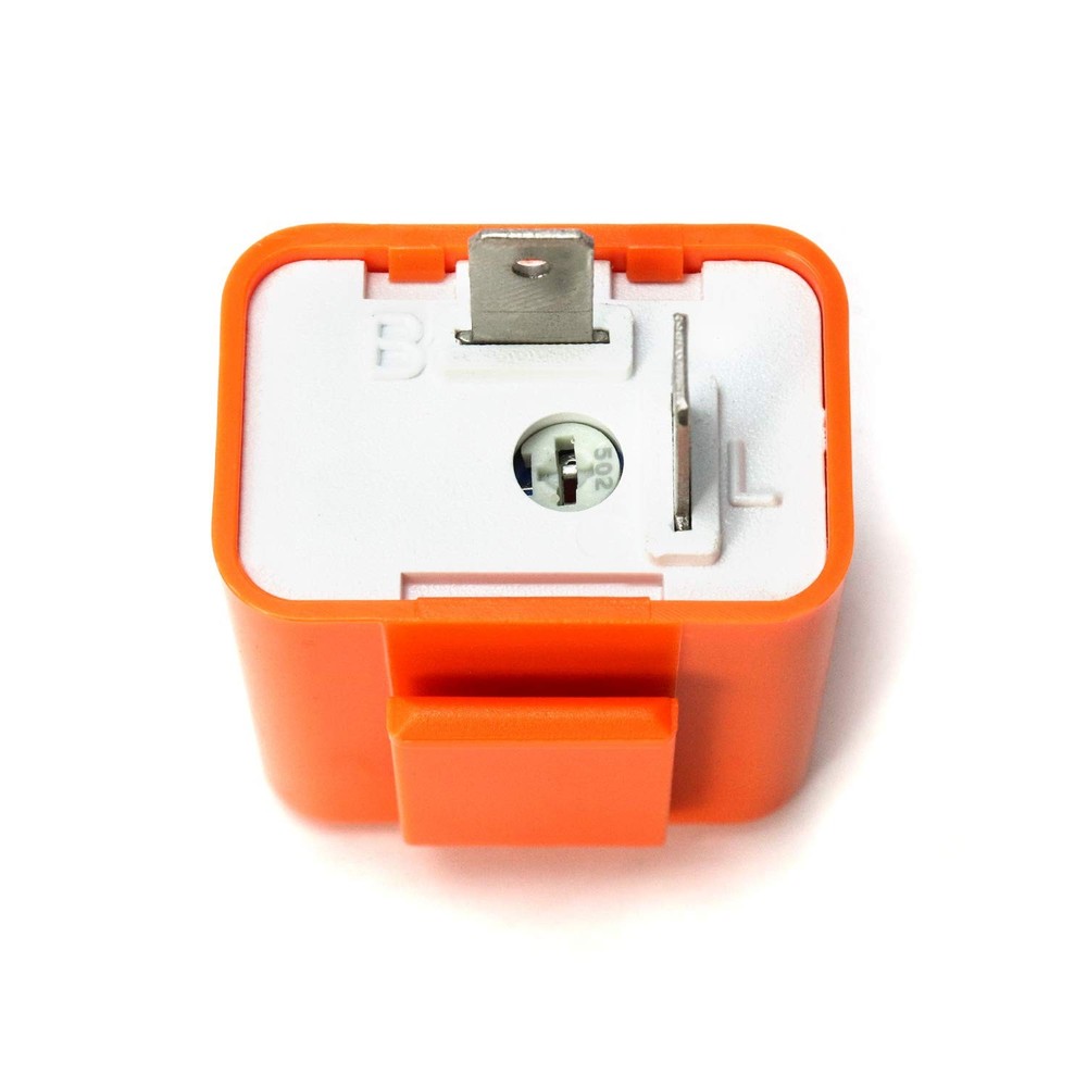 2Pcs 2-Pin LED Turn Signal Flasher Relay Fix Motorcycle Hyper Flash Adjustable