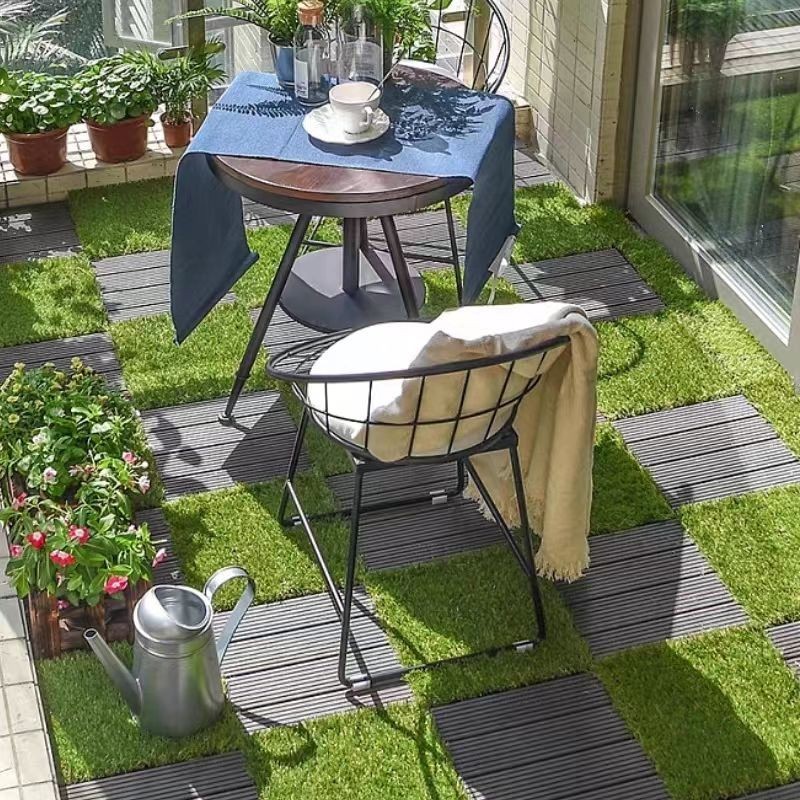 36pcs Interlocking Artificial Grass Tiles for Patio, Balcony, Backyard