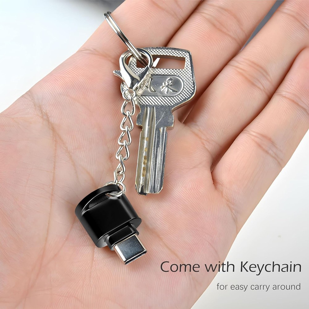 USB C Micro SD Card Reader for Android Phone, Camera, Laptop with Black