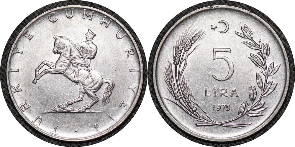 TURKEY 1975 Five 5 Lira - KM# 905