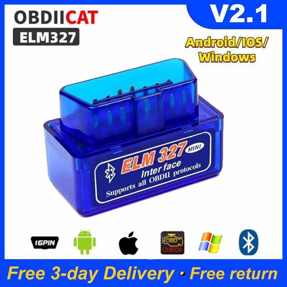 For Android & iPhone Bluetooth OBD2 Scanner Car Diagnostic Tool Code Reader