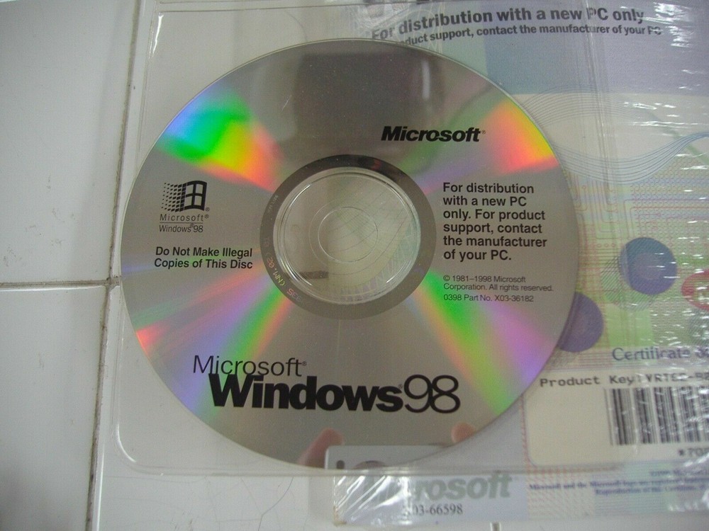 MICROSOFT WINDOWS 98 FULL ENGLISH VERSION OPERATING SYSTEM MS WIN =NEW=