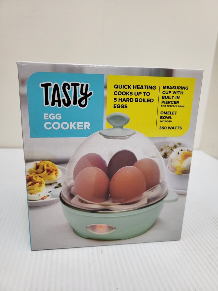 Mini Rapid Egg Cooker Aqua - 5-Egg Auto Shut Off For Perfect Eggs