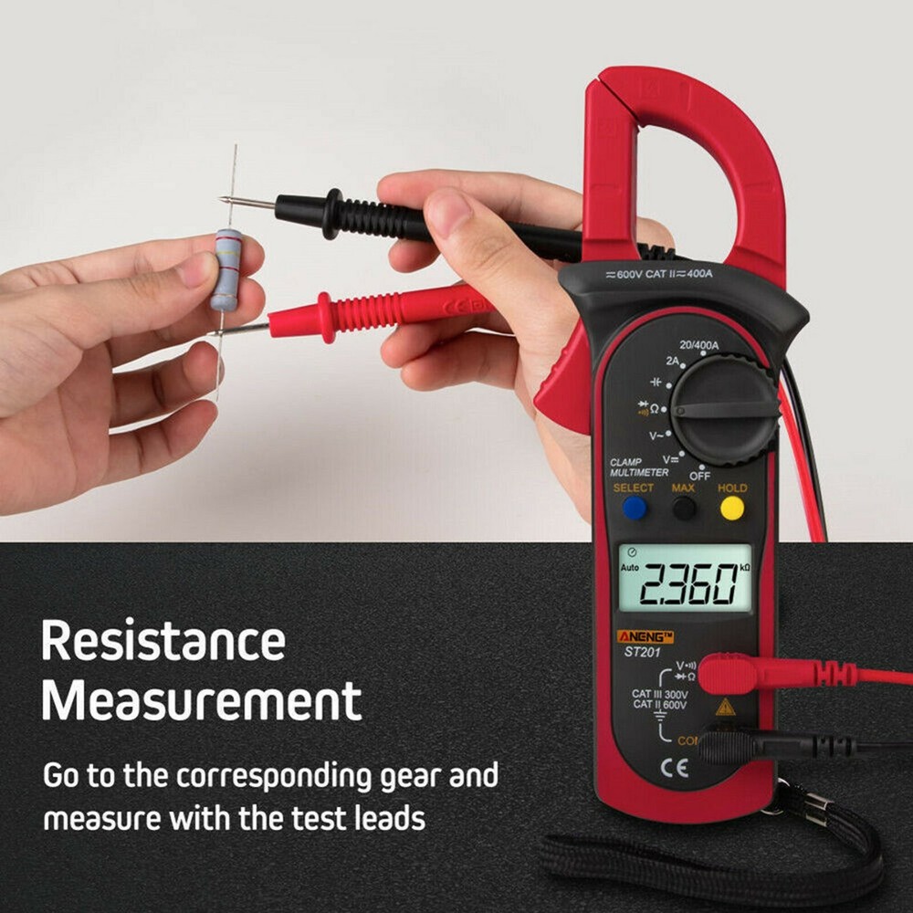 Digital Multimeter Tester AC DC Volt Ohm Amp Clamp Meter Auto Range Handheld T