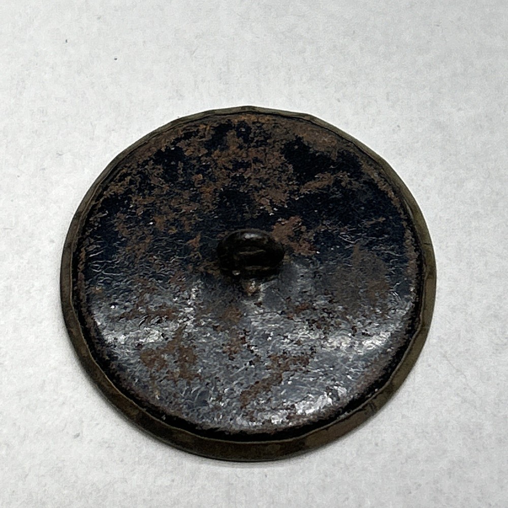 Antique 19th/Early 20th Century Decorative Metal Button Cornucopia