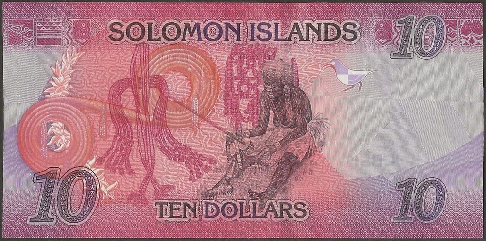 Solomon Islands P33b B222b 10 Dollars 2021 A/6 Prefix @ EBS