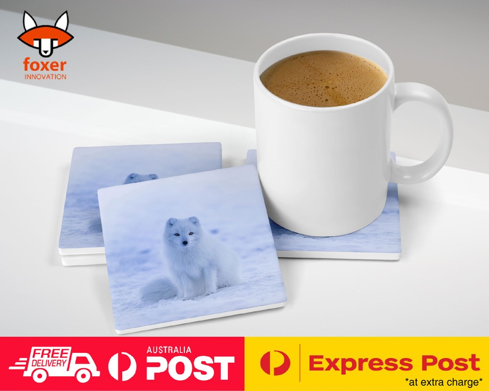 COASTER COFFEE DRINKING MAT|ARTIC FOX 1