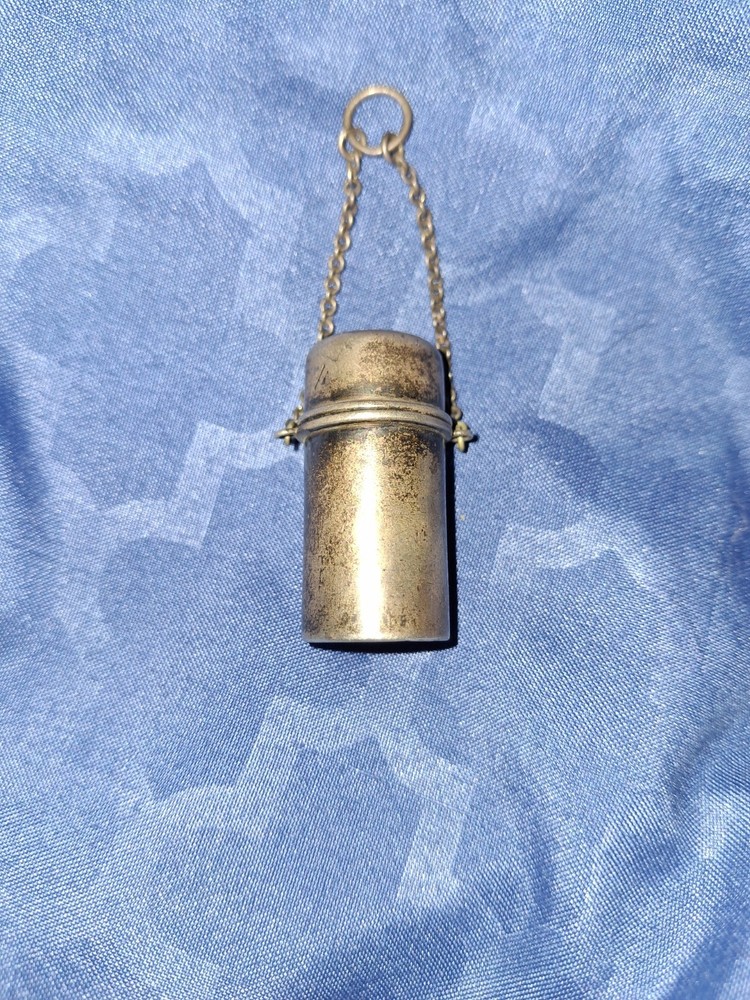 Antique Sterling Silver Chaterlaine pill container