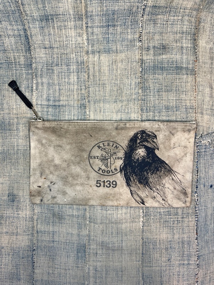 Vintage Klein Tool Bag with Hand Painted Crow