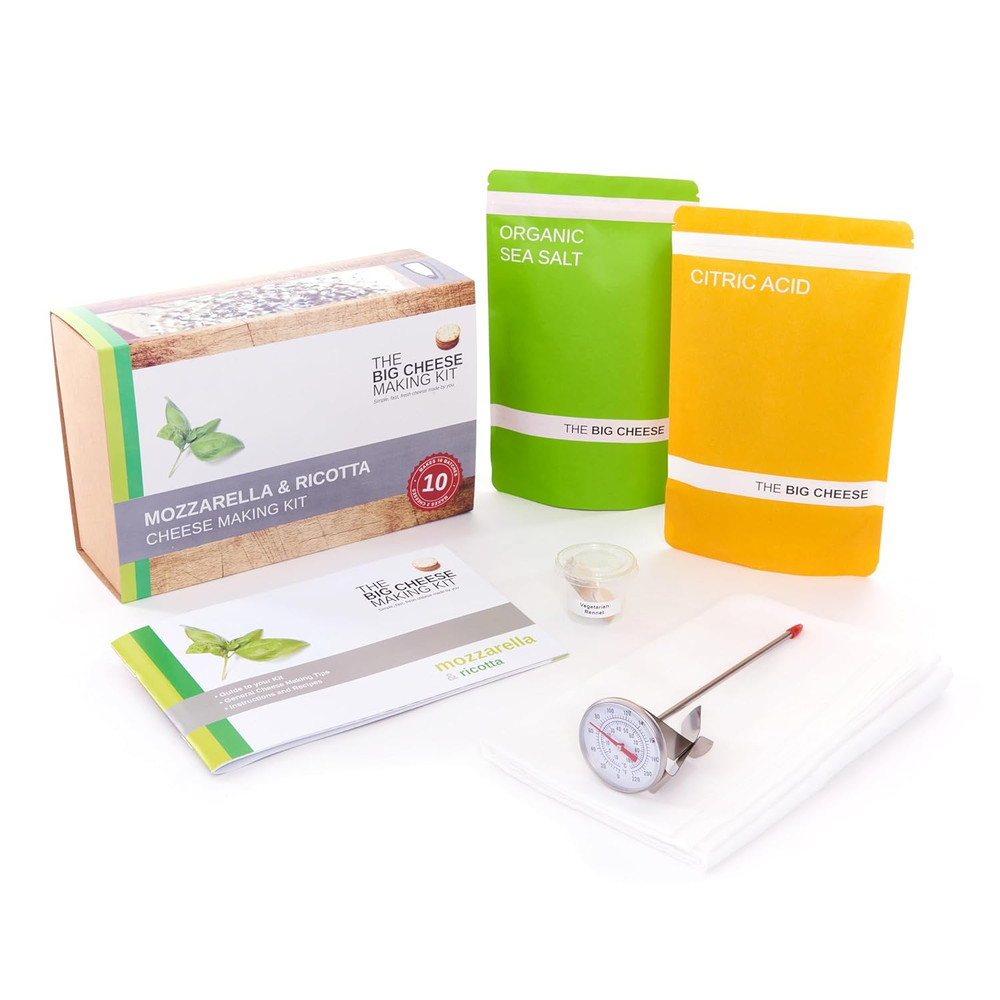 Mozzarella & Ricotta Cheese Making Kit – DIY Cheese Maker, Craft Fresh Mozzarell
