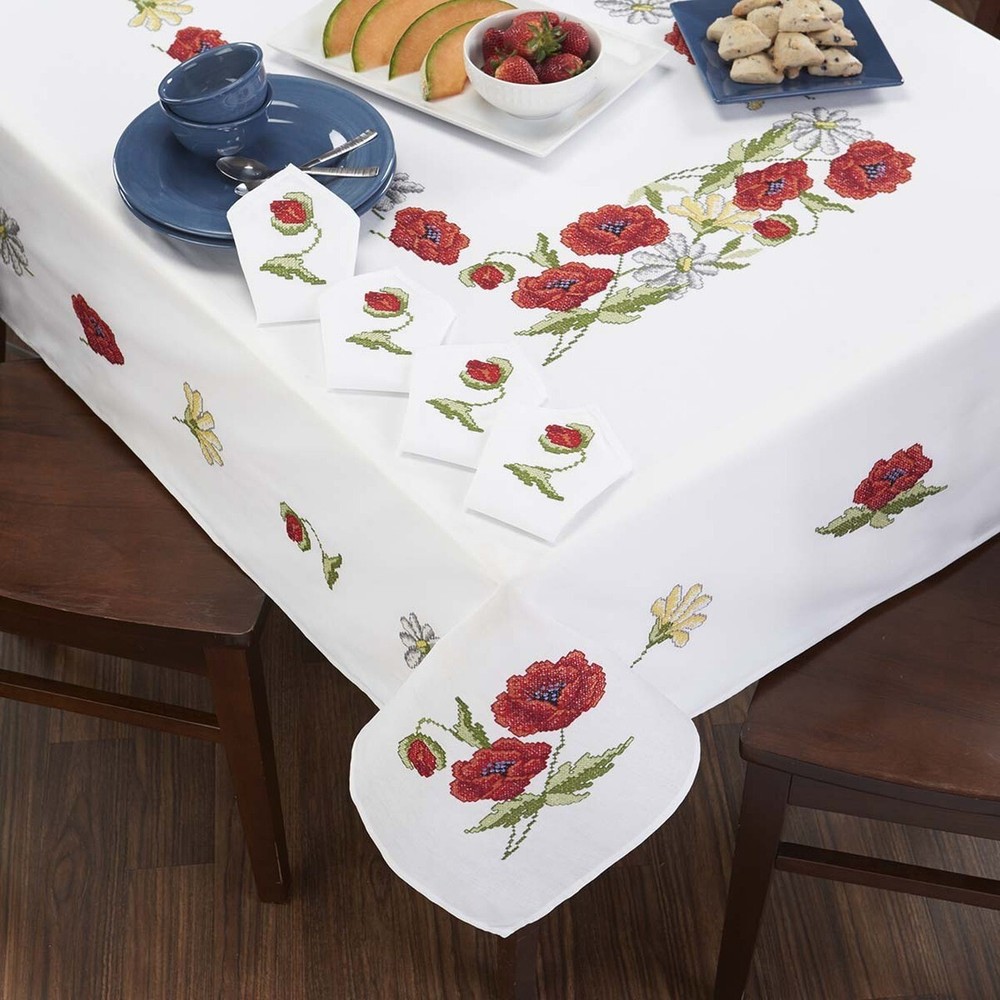 Handmade - Summer Glory - Table Decor - Tablecloth, Runner and Napkins