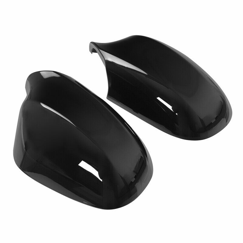 L&R Gloss Black Side Mirror Cover Cap Rearview For BMW E90 E91 E92 E93 LCI