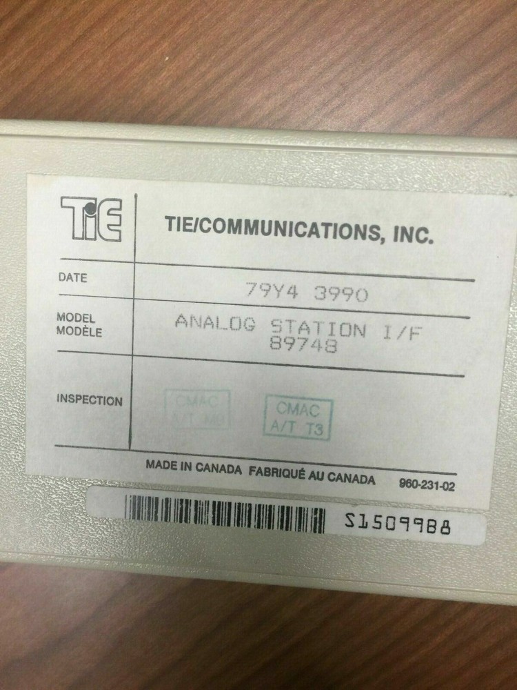 TIE Nitsuko NEC 89748 Onyx Single Line ASI Analog Station Interface DTMF Module