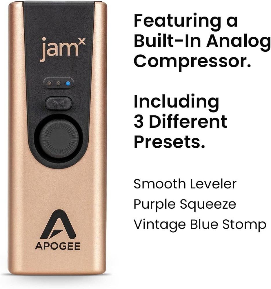 Apogee Jam X - Portable Guitars, and Instruments USB Audio Interface