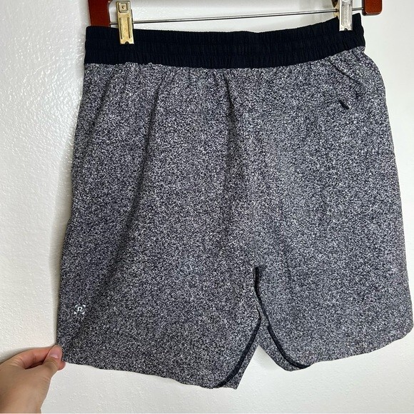 Lululemon Black White Speckle Running Short S