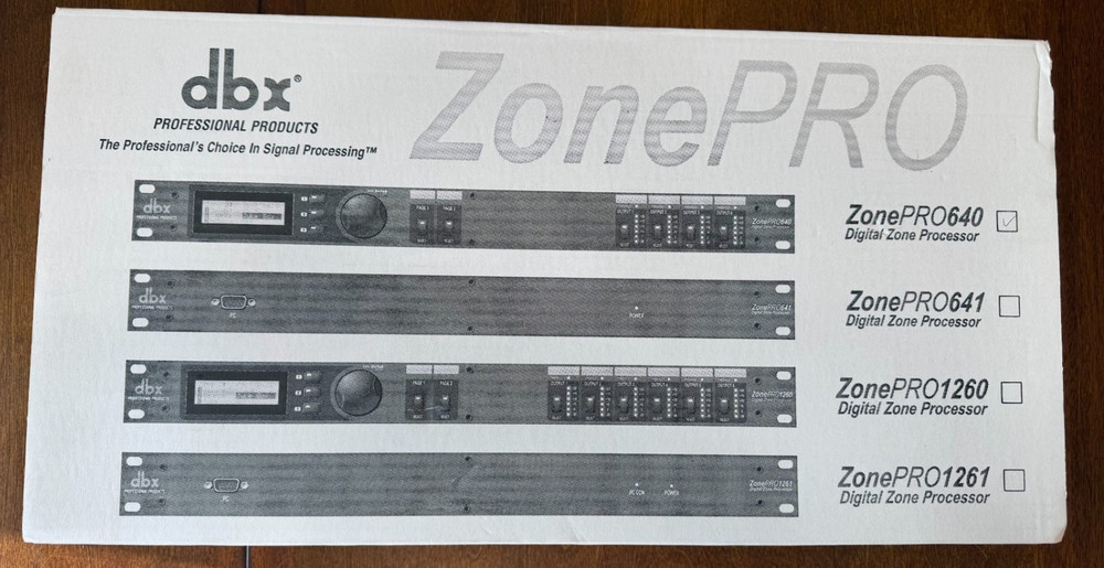 dbx ZonePRO 640V Digital Zone Processor