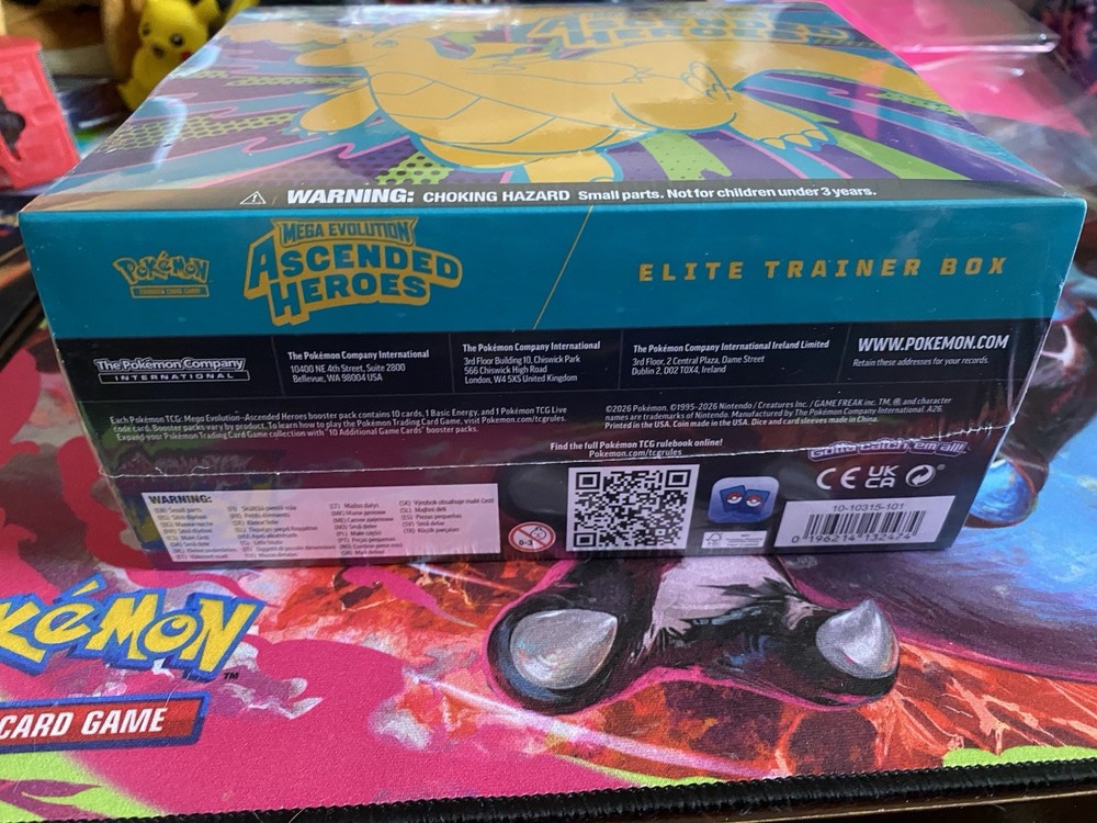 Pokemon Mega Evolution Ascended Heroes Elite Trainer Box Sealed (Regular ETB)