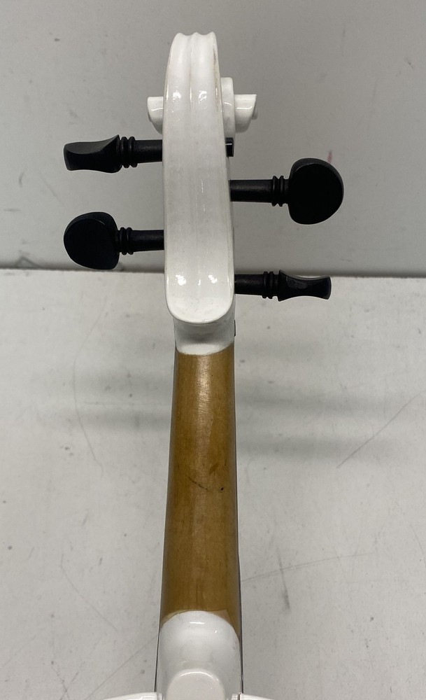 White Violin With Bow and Case