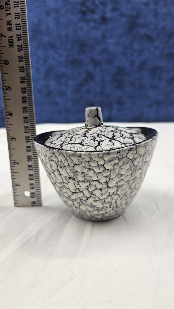 German Crackle Glaze Sugar Bowl