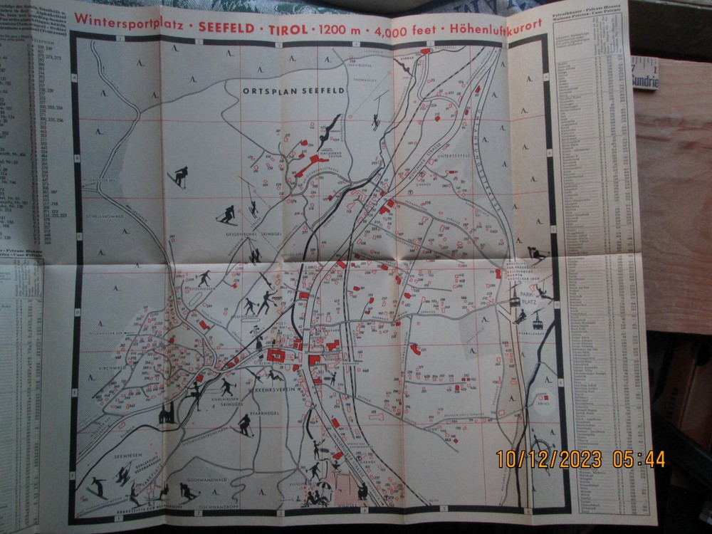 seefeld-tyrol austria brochure map