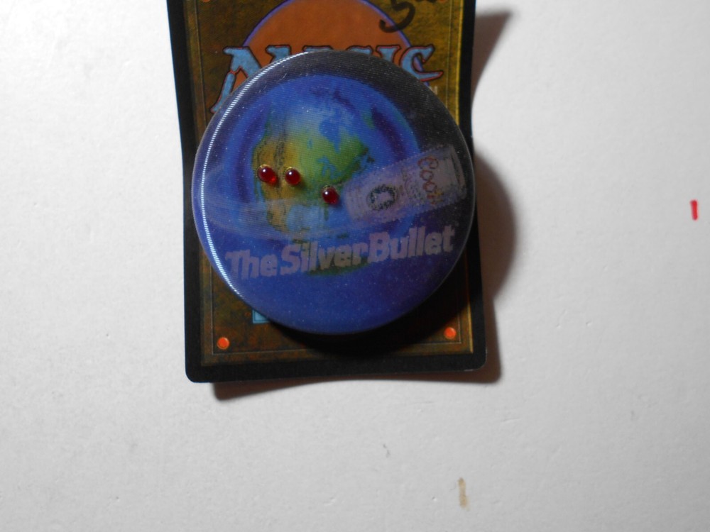 2-1/4" Coors The Silver Bullet beer flasher cello pinback button