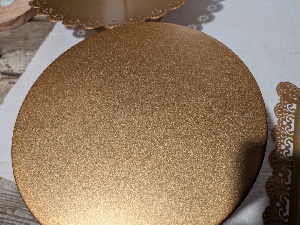 Gold Painted Food Display Set
