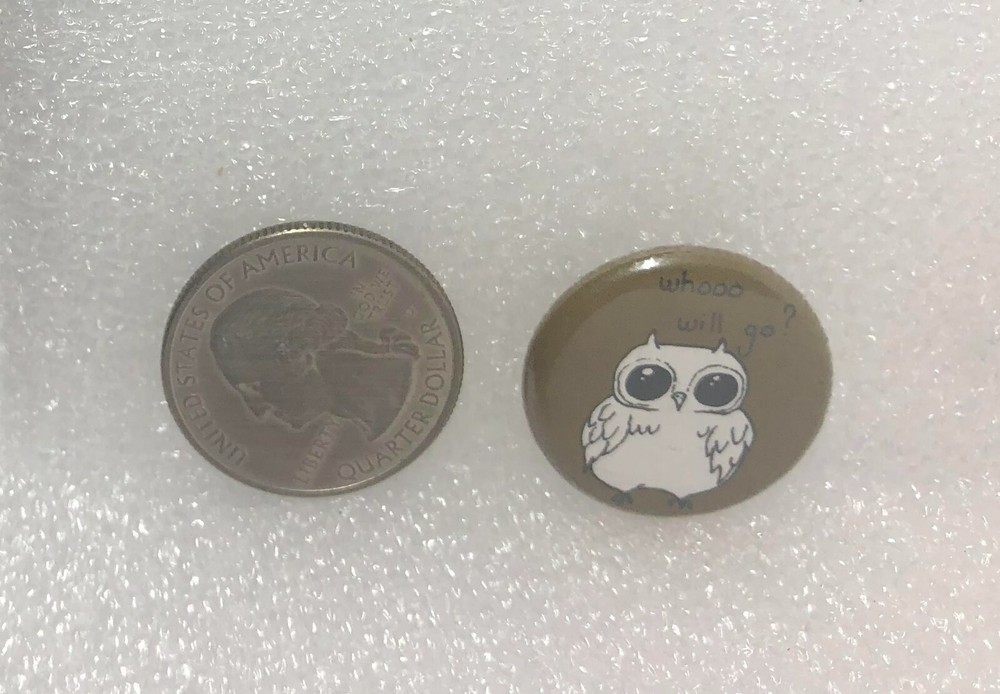 Whooo Will Go? Owl Button Pin