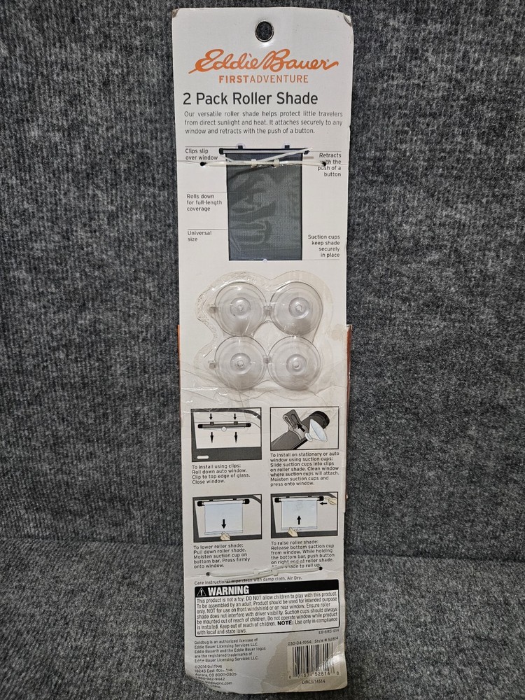 Eddie Bauer First Adventure 2 Pack Black Roller Shade
