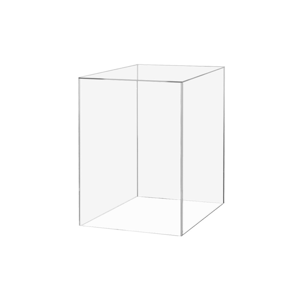 4" x 4" x 6" Retail Display Box or Dust Cover Rectangular Clear Acrylic