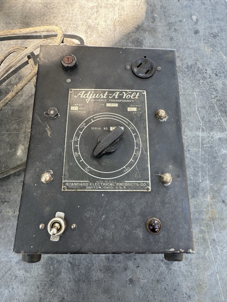 Standard Electric Adjust-A-Volt Variac Variable Transformer 115V input 0-160V