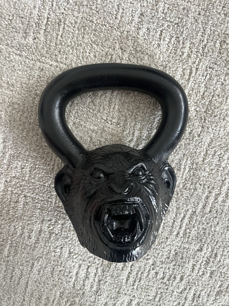 Onnit Primal Bell Kettlebell 18 lbs Ergonomic Handle Cast Iron Black