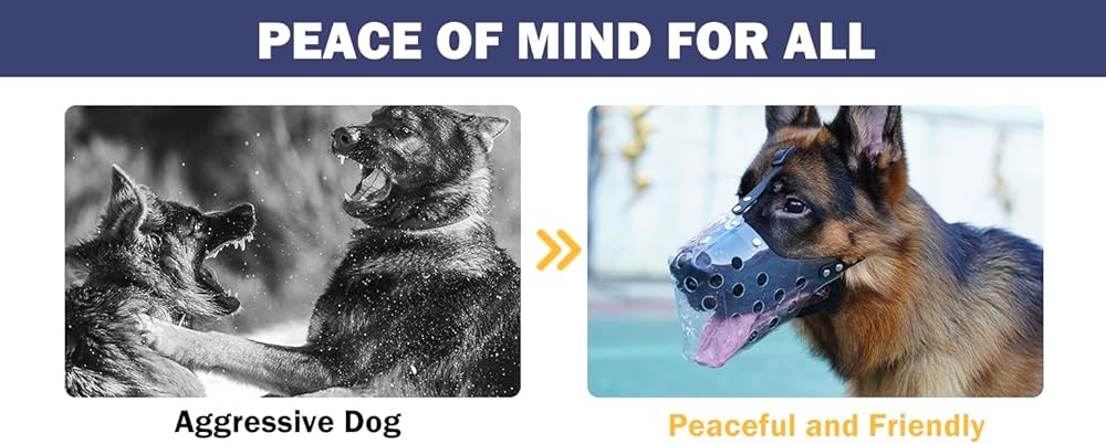 Dog Muzzle, Basket Muzzle for Small Medium Lar Sized Dogs to