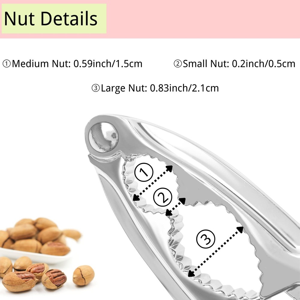 8 Pcs Nut Crackers for All Nutcracker Seafood Tools Walnut Cracker 2pcs, 3#