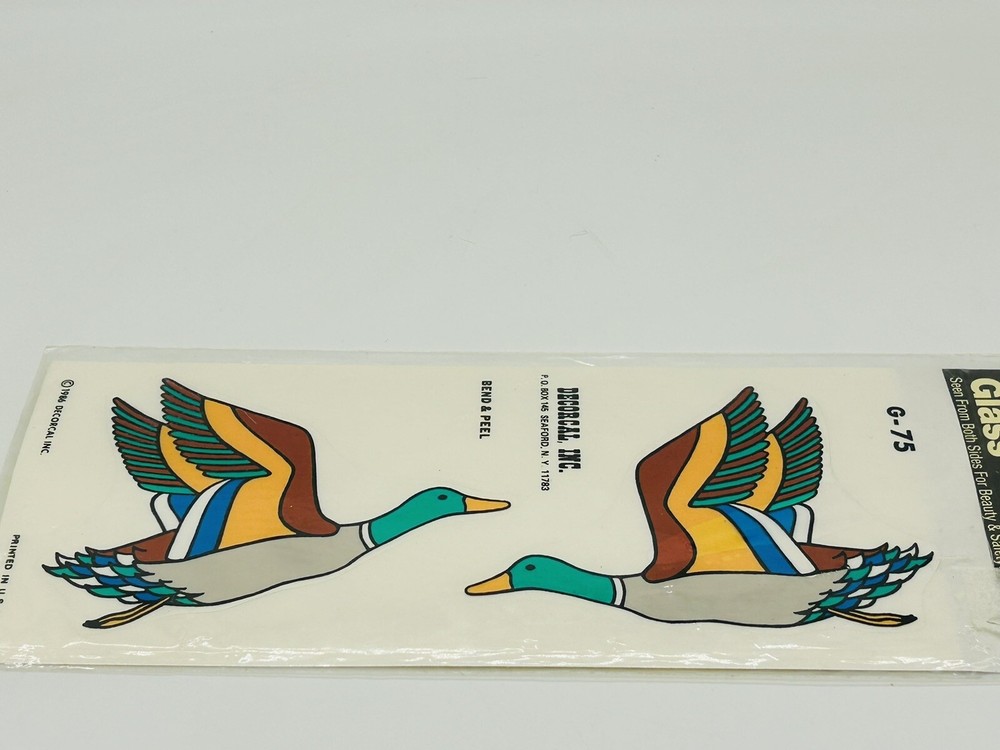 Vintage 1986 Instant Duck Decals.