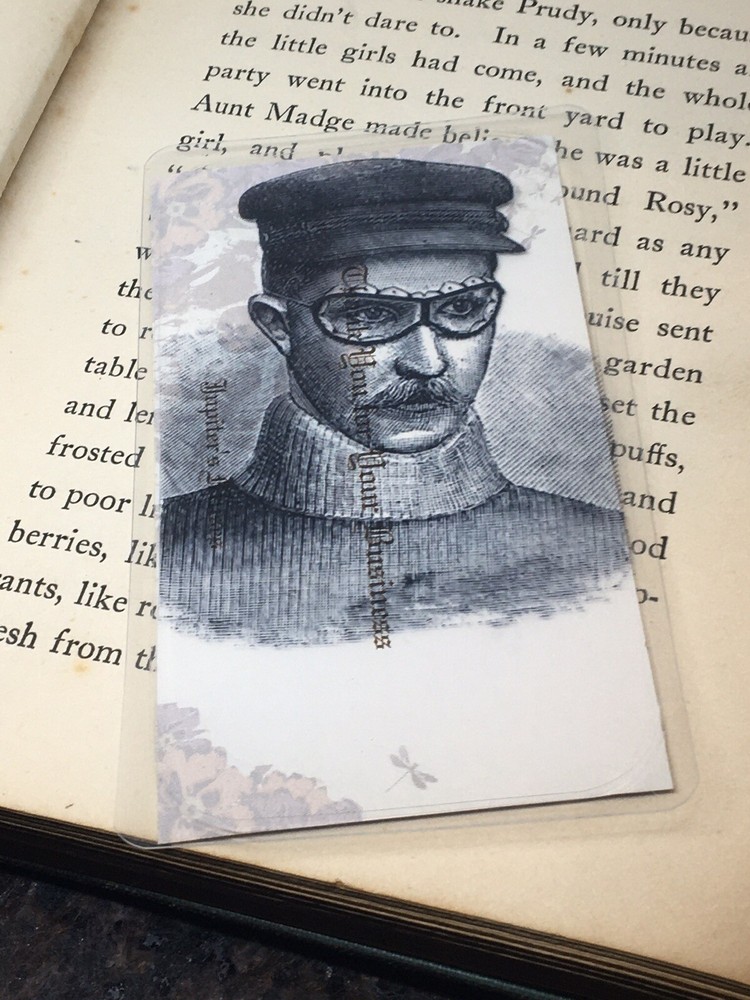 Fabulous Old Antique Steampunk Image Translucent Floating Laminated Bookmark