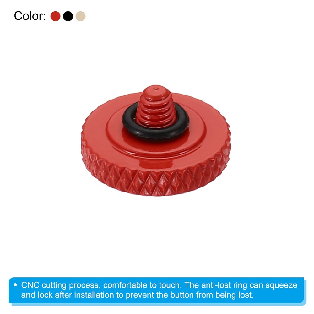 3 x Camera Shutter Button Shutter Release Button Knurled Red Matte Golden Black