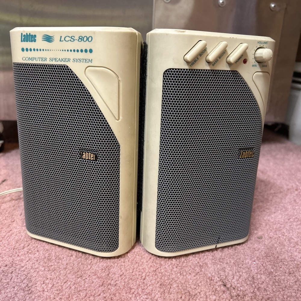Vintage Labtec  LCS-800 Computer Speaker System