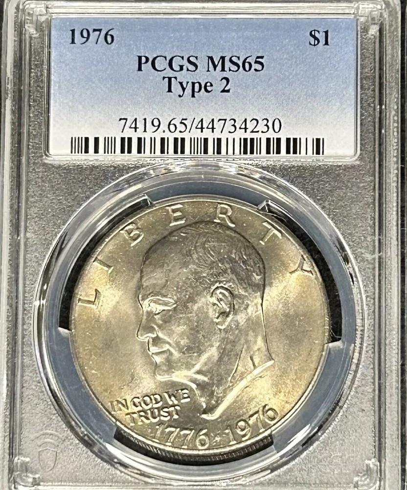 1976-P Type 2 PCGS Grades MS65 Eisenhower Ike Dollar