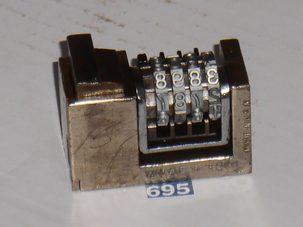 WMA | REVERSE letterpress numbering machine | 695