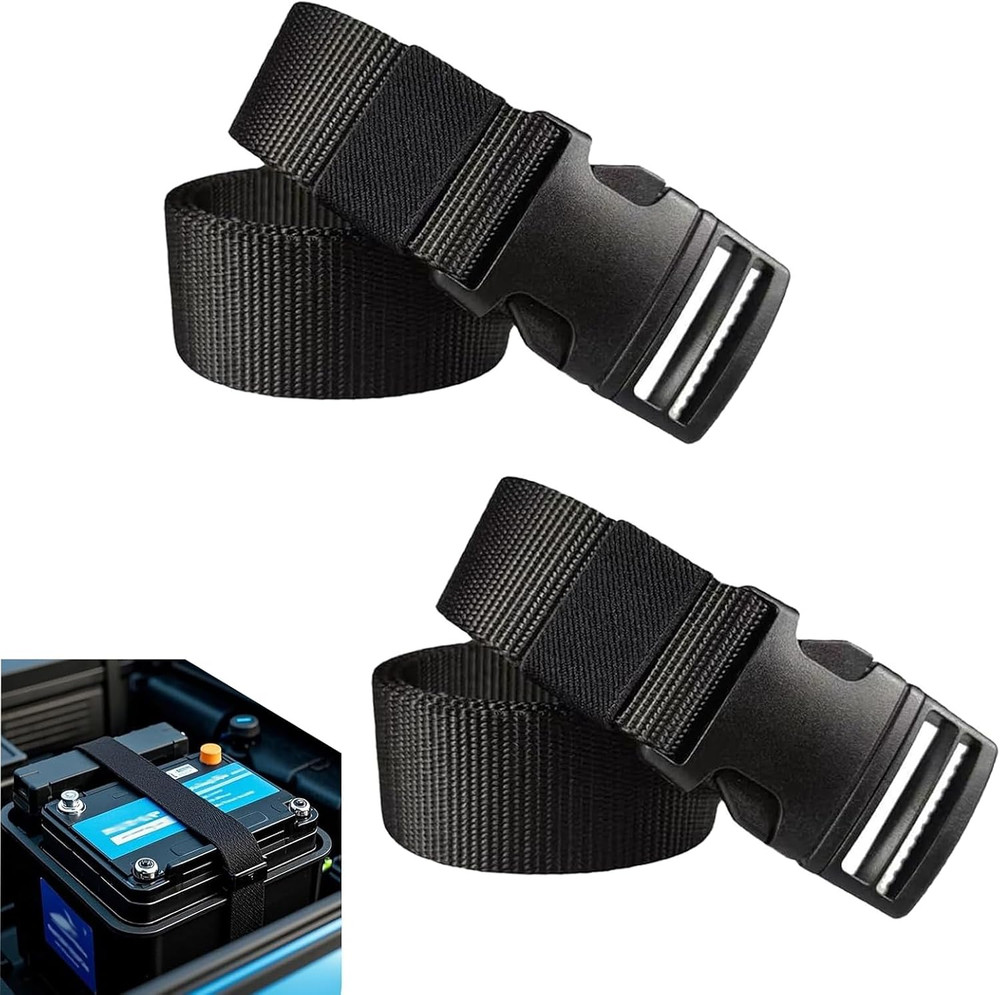 Shakas 2 PCS Battery Tie down Strap Hold down Kit, Multi-Functional Adjustable N