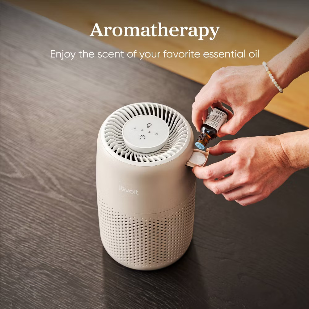 Levoit Core Mini Air Purifier with Night Light Sand
