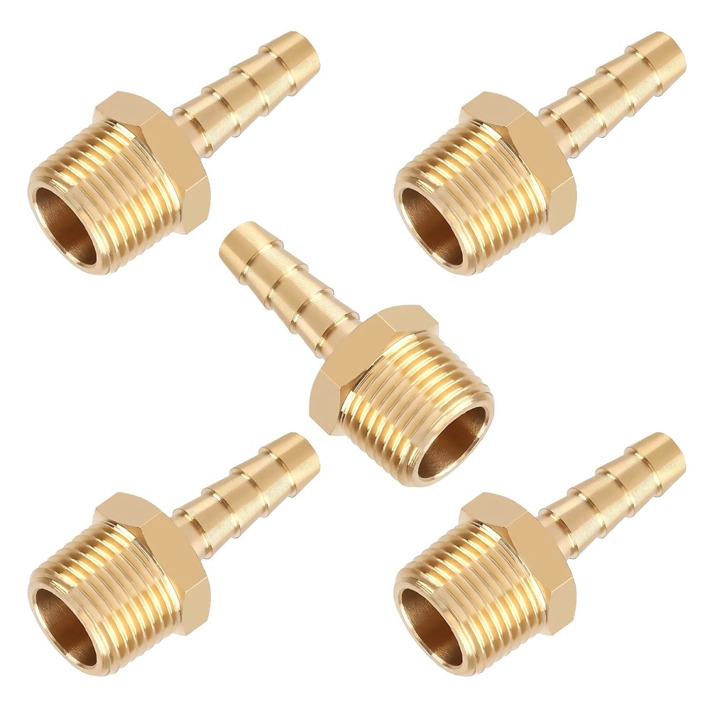 Fuel Line Adapter 5 x Adapter Brass Material /w Wide Application Scope 5pcs