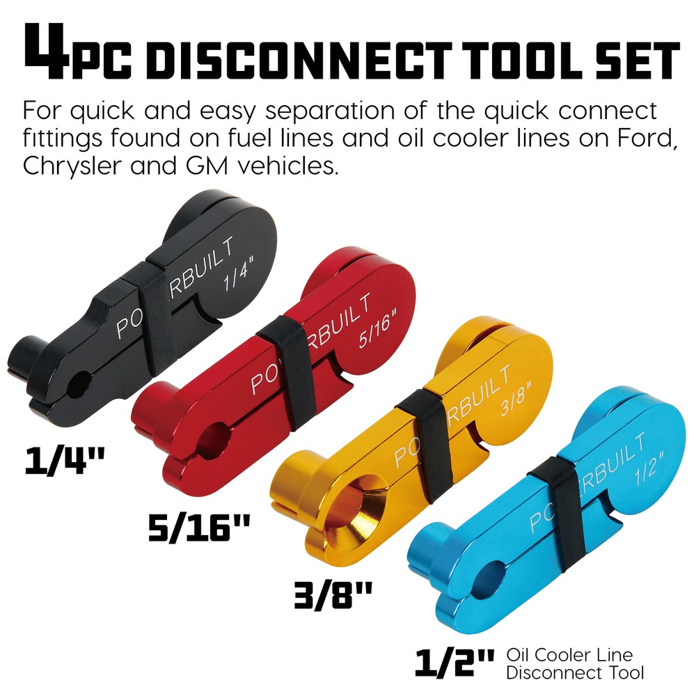 Powerbuilt 4 Piece Disconnect Tool Set - 641478