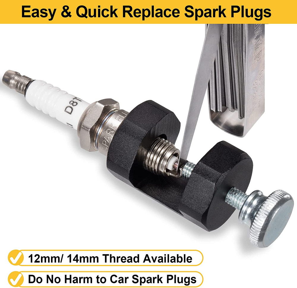Spark Plug Gap Tool 2Pcs, High Precise Gapping Tool Adjustment Kit for 12Mm 14Mm