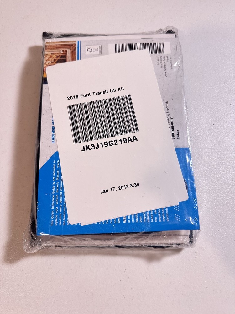 2018 Ford Transit Owner's Manual Set