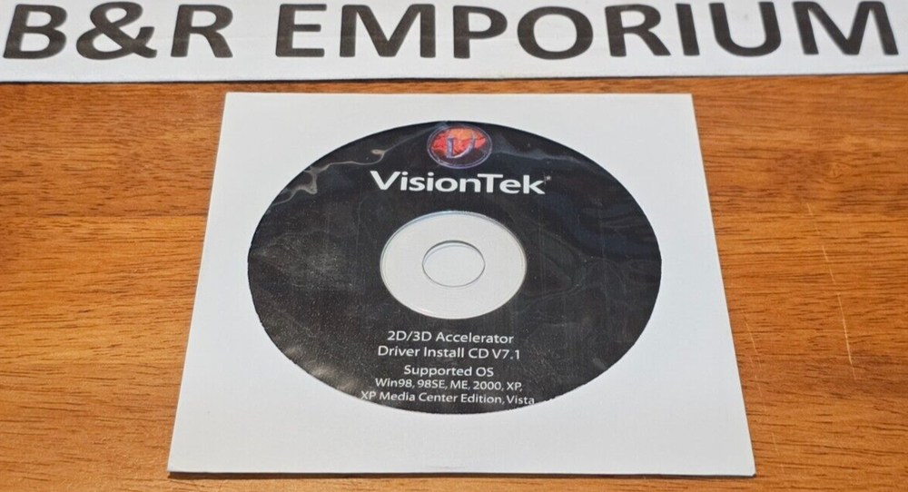 VisionTek 2D/3D Accelorator Driver Install CD V7.1 - (????) - Used CD-ROM